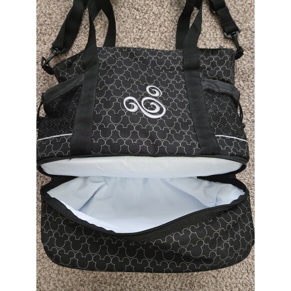 DISNEY Mickey Mouse Embroidered Tote Bag with Zip Cooler Compartment *EUC* - Picture 4 of 7
